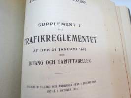 Finska Statsjärnvägarne - Trafikreglemente -traffic rules and regulations of State Railways
