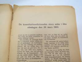 Medborgarmötet i Åbo - Söndagen den 26 Mars 1905 - De konstitutioneltsinnades stora möte i Åbo -political history