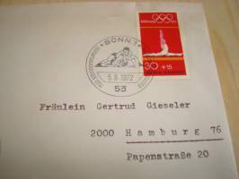 München, kesäolympialaiset, judo, voimistelu, 1972, Saksa, ensipäiväkuori, FDC. Katso myös muut kohteeni mm. noin 1200 erilaista amerikkalaista