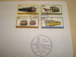 Raitiovaunu, 1971, Saksa, ensipäiväkuori, FDC. Katso myös muut kohteeni mm. noin 1200 erilaista amerikkalaista ensipäiväkuorta 1920-luvulta 2000-luvulle, esim.