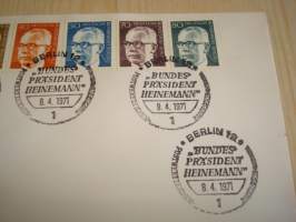 Heineman, 1971, Saksa, ensipäivänkuori, FDC. Katso myös muut kohteeni mm. noin 1200 erilaista amerikkalaista ensipäiväkuorta 1920-luvulta 2000-luvulle. Sekä