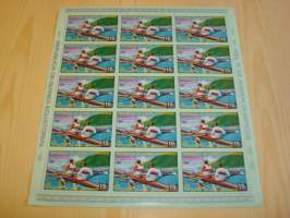 1972 München kesäolympialaiset, soutu, Päiväntasaajan Guinea, täysi postimerkkiarkki, 15 postimerkkiä, käyttämätön. Katso myös muut kohteeni mm. noin