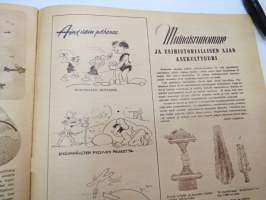 Suomen Kuvalehti 1946 nr 12, ilmestynyt 23.3.1946, sis. mm. seur. artikkelit / kuvat / mainokset; Kansikuva &quot;Kelkka liukuu&quot;, Hautakivikeskus, Amerikkalainen