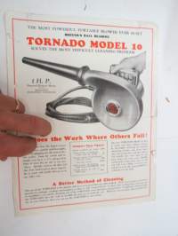 Tornado Model 10 - Breuer´s Ball Bearing Portable blower - 1 H.P. General Electric Motor -brochure / kannettavan puhaltimen myyntiesite