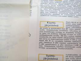 H. Saastamoinen Oy - Kuopio, nelikutteriset höyläkoneet (listahöylät) HS 42, HS 43 -myyntiesite / brochure