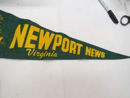Newpor News, Virginia -souvenier pennant, matkamuistoviiri