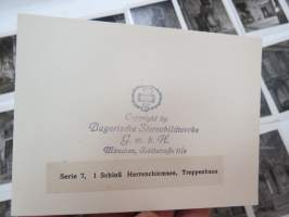 Bayerische Stereobildwerke G.m.b.H., München - Serie 7. Herrenchiemsee - stereokuvasarja alkuperäisessä pussissaan, steroscopic pictures / photographs, original