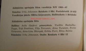 Äidinkielen opettajain liiton vuosikirja XIV 1966-67