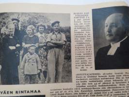 Hakkapeliitta 1943 nr 28, sis. mm. seur. artikkelit / kuvat / mainokset; Sotatilannekatsaus, Kesäinen tuokiokuva etulinjoilta, Telttasauna, Bismarck