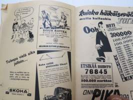 Hakkapeliitta 1943 nr 28, sis. mm. seur. artikkelit / kuvat / mainokset; Sotatilannekatsaus, Kesäinen tuokiokuva etulinjoilta, Telttasauna, Bismarck