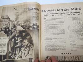 Suomen Kuvalehti 1941 nr 37, ilmestynyt 13.9.1941, sis. mm. seur. artikkelit / kuvat / mainokset; Kansikuva &quot;Hiljainen Aunukselaiskylä&quot;, Siellä missä muutkin -