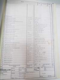 Kone Ketola Oy kalkinlevittäjän hydrauliikan kaavioita - piirustuksia - osaluetteloita yms. -kansio -spreader parts and drawings etc. catalog