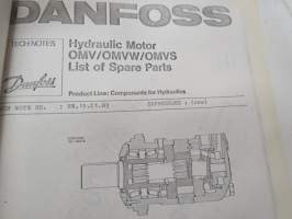 Kone Ketola Oy kalkinlevittäjän hydrauliikan kaavioita - piirustuksia - osaluetteloita yms. -kansio -spreader parts and drawings etc. catalog