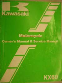 Kawasaki KX60 owner´s manual &amp; service manual  käyttö- ja huolto-ohjekirja