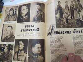 Suomen Kuvalehti 1941 nr 42, sis. mm. seur. artikkelit / kuvat / mainokset; Kansikuva Kenraali A.E. Heinrichs ja Eversti K. Tapola, Maila Talvio 70-vuotias, 105