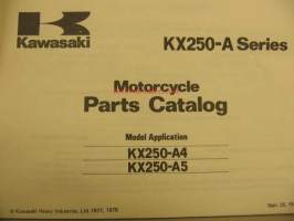 Kawasaki KX250-A Parts catalog varaosaluettelo