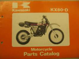 Kawasaki KX80-D parts catalog varaosaluettelo