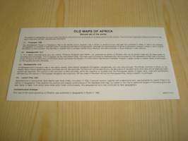 Old Maps of Africa, vanhat kartat, 1992, Bobhuthatswana, ensipäiväkuori, FDC + kortti, 4 erilaista postimerkkiä, hieno. Katso myös muut kohteeni mm. noin 1200