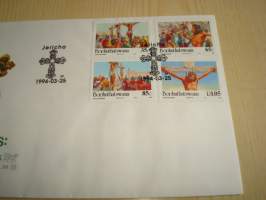 Pääsiäinen, Jeesus, Easter Stamps, 1994, Bobhuthatswana, ensipäiväkuori, FDC, 4 erilaista postimerkkiä, hieno ja kookkaampi kuori. Katso myös muut kohteeni