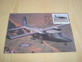 Lentokone, Air Force, ilmavoimat, 1990, Bobhuthatswana, maksikortti, FDC. Katso myös muut kohteeni mm. noin 1200 erilaista amerikkalaista ensipäiväkuorta
