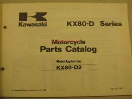 Kawasaki KX80-D parts catalog varaosaluettelo