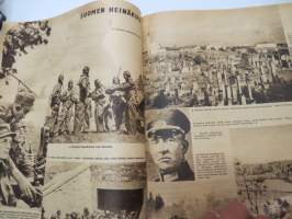 Suomen Kuvalehti 1941 nr 28, ilmestynyt 12.7.1941, sis. mm. seur. artikkelit / kuvat / mainokset; Kansikuva Hälytyspillit soivat, Turnipsit harvennettava vaikka
