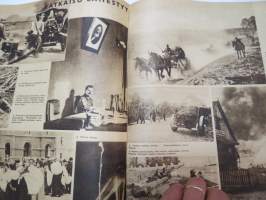 Suomen Kuvalehti 1941 nr 28, ilmestynyt 12.7.1941, sis. mm. seur. artikkelit / kuvat / mainokset; Kansikuva Hälytyspillit soivat, Turnipsit harvennettava vaikka