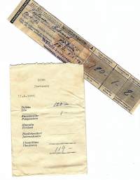 Wärtsilä 1940     firmakuori - palkkapussi / tilinauha