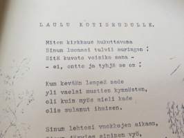 Kärryt 17.3.1955 - Turun yliopiston satakuntalaisen kerhon äänenkannattaja -University of Turku, student´s club magazine / newsletter