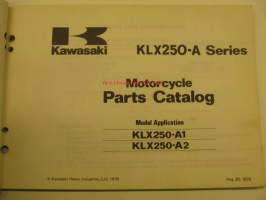 Kawasaki KLX250-A parts catalog varaosaluettelo