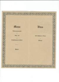 Pohjola-yhtiöt 90 v juhla henkilöstölle 1981 - ruokalista / menu