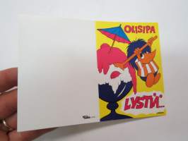 Fauni - Tuko 6902 - Olisipa lystiä... -kutsukortti, taitettava -foldable invitation card