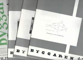 Byggaren : tidskrift för praktisk byggnadsverksamhet / utgivare: Svenska byggmästarföreningen i Finland.  1956 nrot 11-12  ja 1965 1-5 yht 5 lehteä