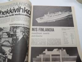 Auto ja Liikenne 1967 nr 6, sis. mm. seur. artikkelit / kuvat / mainokset; Kansikuva Peugeot 404 farmari / familiale, M/S Finlandia - maailman suurin autolautta,