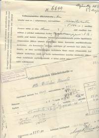 Lainakirja Valtiorautateiden eläkelaitos 1931 / Turun Raatihuoneen paperisinetti asiakirjalla