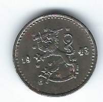 25  penniä  1943 Fe