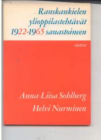 Ranskankielen ylioppilastehtävät 1922-1965 sanastoineen