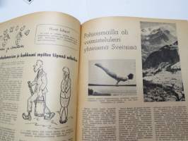 Naisten urheilulehti 1951 nr 10, sis. mm. seur. artikkelit / kuvat / mainokset; Toimitsijakurssit alkavat, Sunnuntaiaamu lastenkamarissa, Syksy konttorissa (muoti),