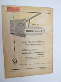 Naisten urheilulehti 1951 nr 10, sis. mm. seur. artikkelit / kuvat / mainokset; Toimitsijakurssit alkavat, Sunnuntaiaamu lastenkamarissa, Syksy konttorissa (muoti),