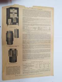 Kastor-huoneenuunit 1949 -myyntiesite / heating oven brochure