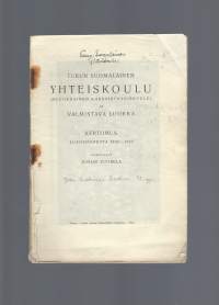 Turun Suomalainen Yhteiskoulu  ja valmistava luokka kertomus lukuvuodesta 1942-1943 - vuosikertomus oppilasluettelot