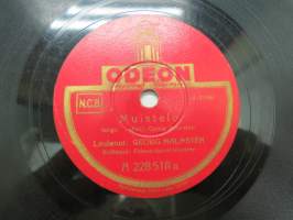 Odeon Hf-1156 / A 228518a Georg Malmsten - Muistelo-tango / Hf-1041 / 228518b Georg Malmsten - Taikasävel-valssi -savikiekkoäänilevy, 78 rpm record