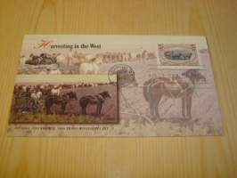 Harvesting in the West, 1998, USA, ensipäiväkuori, FDC. Katso myös muut kohteeni mm. noin 1200 erilaista amerikkalaista ensipäiväkuorta 1920-luvulta