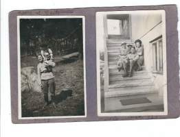 Isä lomalla 1943 - valokuva 6x9 cm 3 kpl