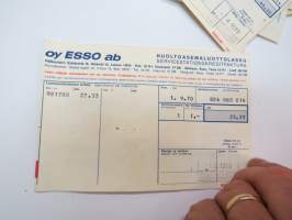 Oy Esso Ab, huoltoasemaluottolasku 1.9.1970 -credit card bill