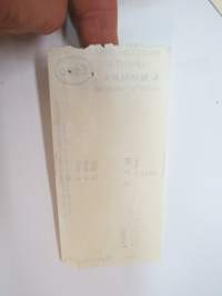 Esso Huoltoasema Länsitie I. Numme, Ihode, huoltoasemakuitti 9.2.1970 -receipt