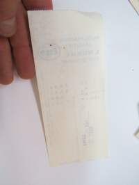 Esso Huoltoasema Länsitie I. Numme, Ihode, huoltoasemakuitti 25.1.1970 -receipt