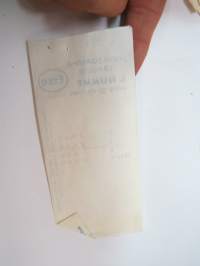 Esso Huoltoasema Länsitie I. Numme, Ihode, huoltoasemakuitti ?.?.1970 -receipt