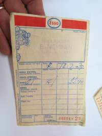 Esso Huoltoasema E. Nieminen, Luvia, huoltoasemakuitti 12.7.1970 -receipt