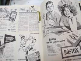 Me Naiset 1956 nr 7, sis. mm. seur. artikkelit / kuvat / mainokset; Kuinka pukeudutte rannalle ja kesän tanssiaisiin, Kuinka säiluytätte kauneutenne ja